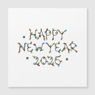 Carte Magnétique Bonne Année 2026 Design Minimaliste