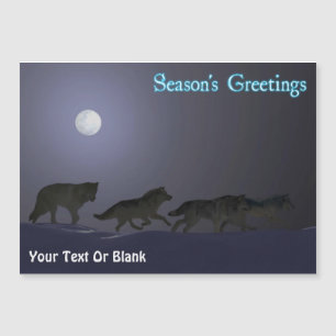 Carte Magnétique Bonnes Fêtes - Wolfpack