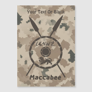 Carte Magnétique Bouclier Maccabee du désert et oreilles