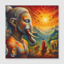 bouddha spirituel et éléphant