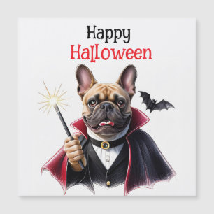 Carte Magnétique Bouledogue français Halloween
