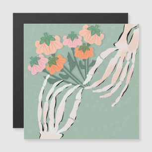 Carte Magnétique Bouquet de citrouilles squelettes Halloween