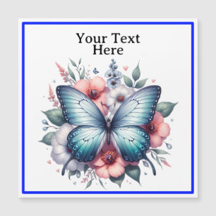 Carte Magnétique Bouquet de fleurs papillon vibrant Art-96283