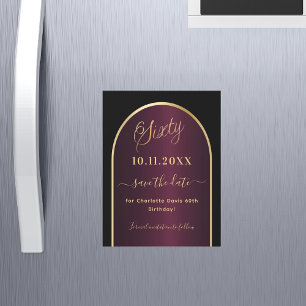Carte Magnétique Bourgogne noire 60e anniversaire Enregistrer l'aim