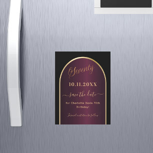 Carte Magnétique Bourgogne noire 70e anniversaire Enregistrer l'aim