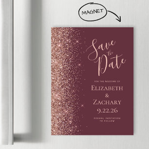 Carte Magnétique Bourgogne Rose Gold Parties scintillant magnétique