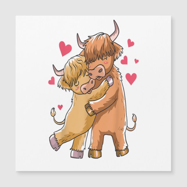 Carte Magnétique Bovins de la région de Cuddle Highland I Éleveurs  (Devant)