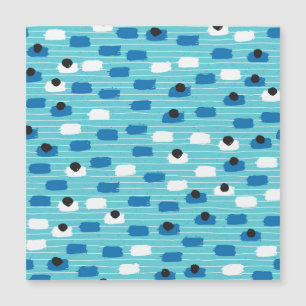 Carte Magnétique Brush course sans couture motif, dessiné à la main