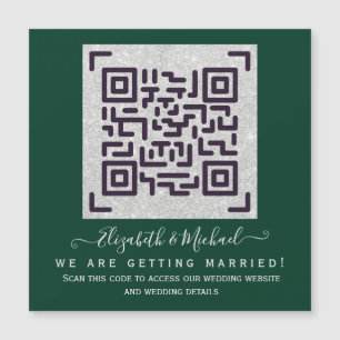 Carte Magnétique Budget QR Code Website RSVP Mariage de l'hôtel Dét