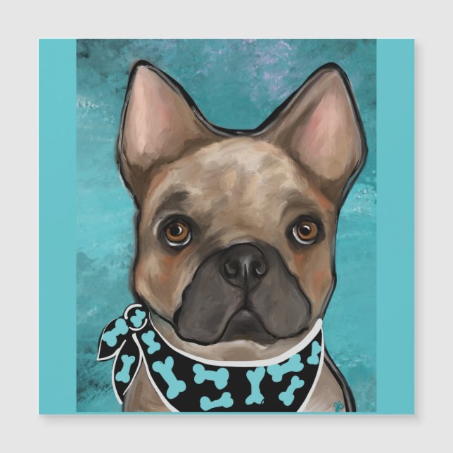 CARTE MAGNÉTIQUE BULLDOG FRANÇAIS (Devant)