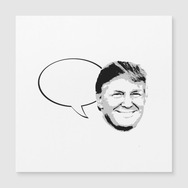 Carte Magnétique Bulle de pensée de Donald Trump (Devant)
