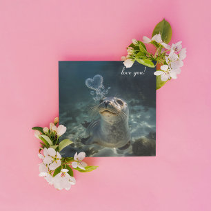 Carte Magnétique bulles cardiaques qui gonflent les phoques