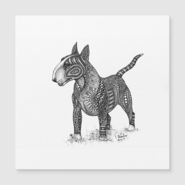 Carte Magnétique Bullterrier Magnetic Card (Devant)