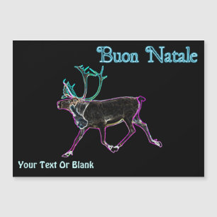 Carte Magnétique Buon Natale - Caribou électrique