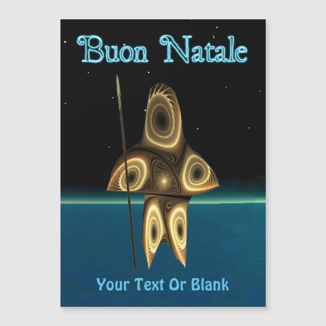 Carte Magnétique Buon Natale - Fractal Inuit Hunter (Devant)