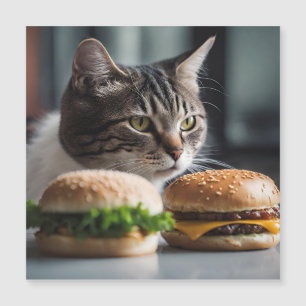 Carte Magnétique Burger Buddy - art chat