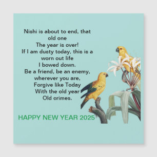 Carte Magnétique cadeau de nouvelle année 2025