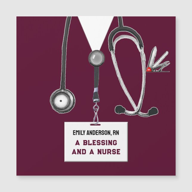 Carte Magnétique Cadeaux d'appréciation pour infirmières (Devant)
