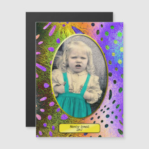 Carte Magnétique Cadre photo ovale, factice, fractal, Abstrait