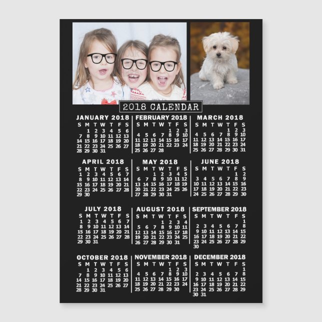 Carte Magnétique Calendrier 2018 (Voir la description pour la nouve (Devant)