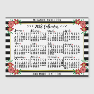 Carte Magnétique Calendrier 2018 (Voir la description pour la nouve