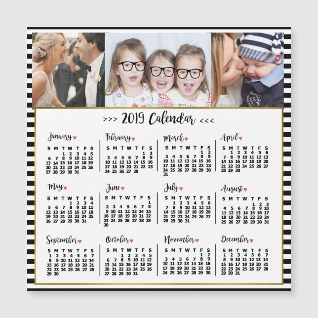 Carte Magnétique Calendrier 2019 (Voir la description pour la nouve (Devant)