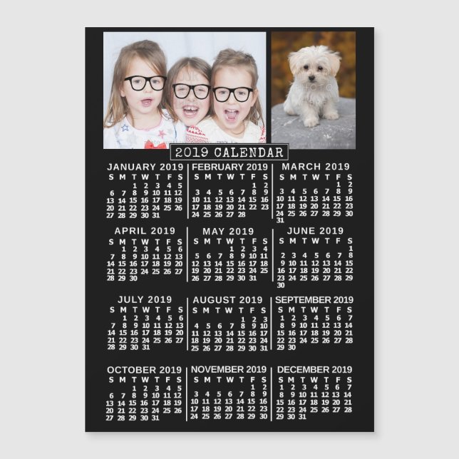 Carte Magnétique Calendrier 2019 (Voir la description pour la nouve (Devant)
