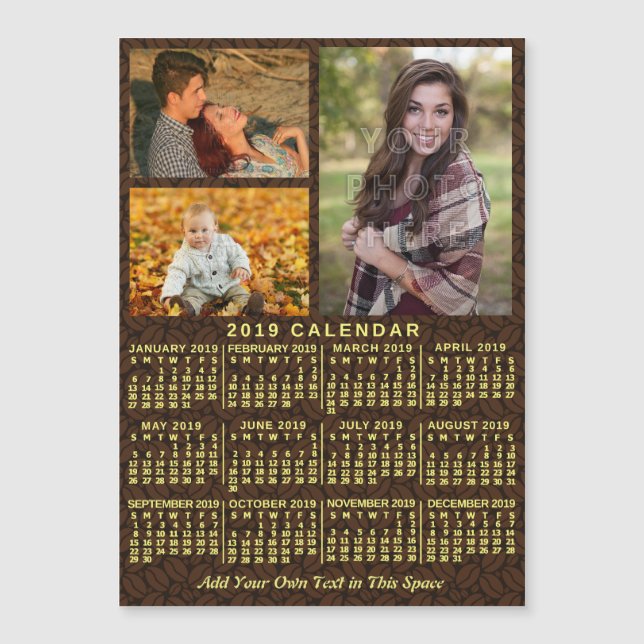 Carte Magnétique Calendrier 2019 (Voir la description pour la nouve (Devant)