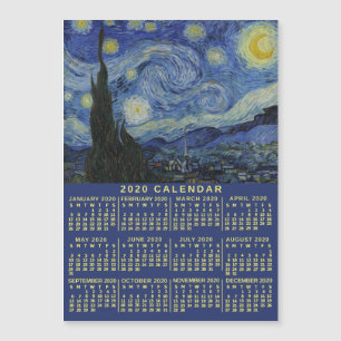 Carte Magnétique Calendrier 2020 (Voir la description pour la nouve