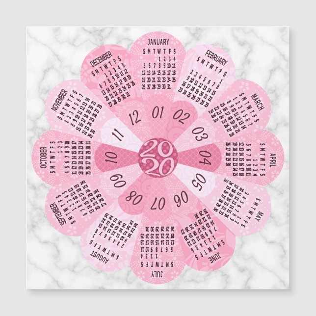 Carte Magnétique Calendrier 2020 (Voir la description pour la nouve (Devant)
