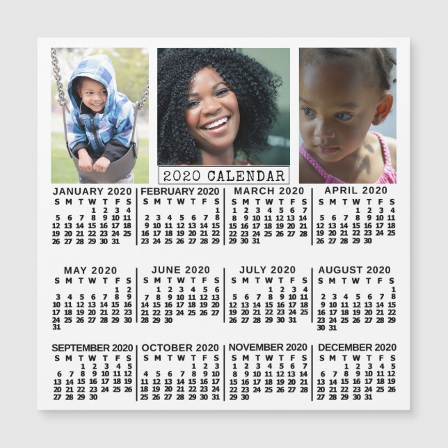 Carte Magnétique Calendrier 2020 (Voir la description pour la nouve (Devant)