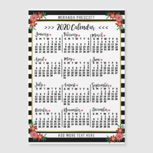 Carte Magnétique Calendrier 2020 (Voir la description pour la nouve