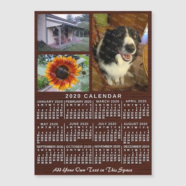 Carte Magnétique Calendrier 2020 (Voir la description pour la nouve (Devant)