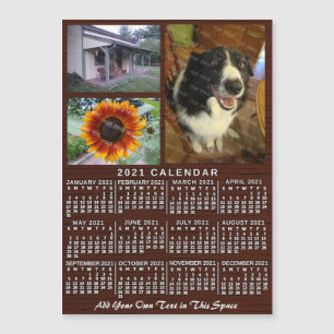 Carte Magnétique Calendrier 2021 (Voir la description pour la nouve