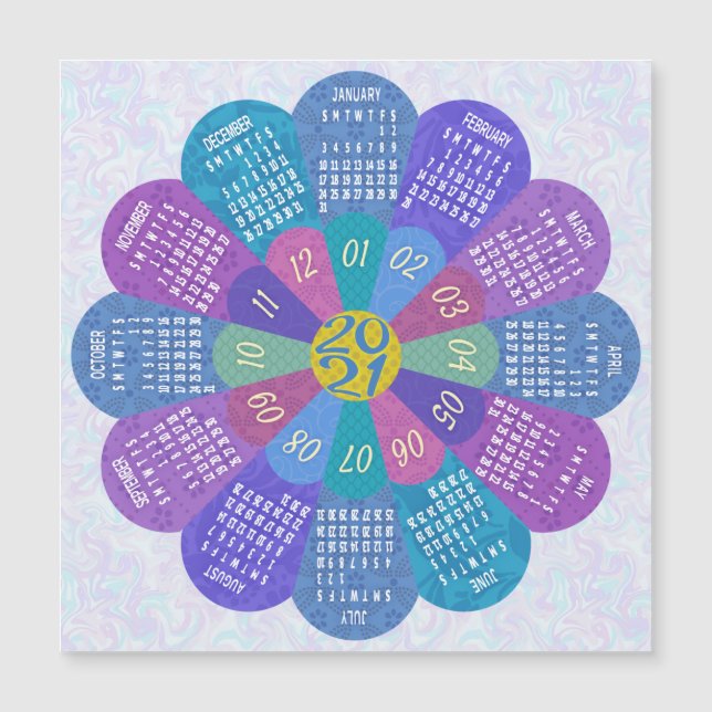 Carte Magnétique Calendrier 2021 (Voir la description pour la nouve (Devant)