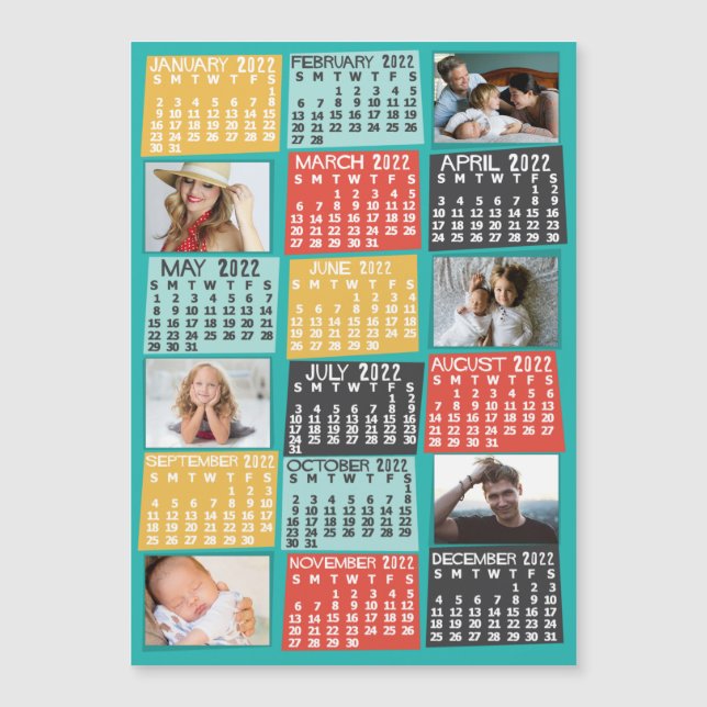 Carte Magnétique Calendrier 2022 (Voir la description pour la nouve (Devant)