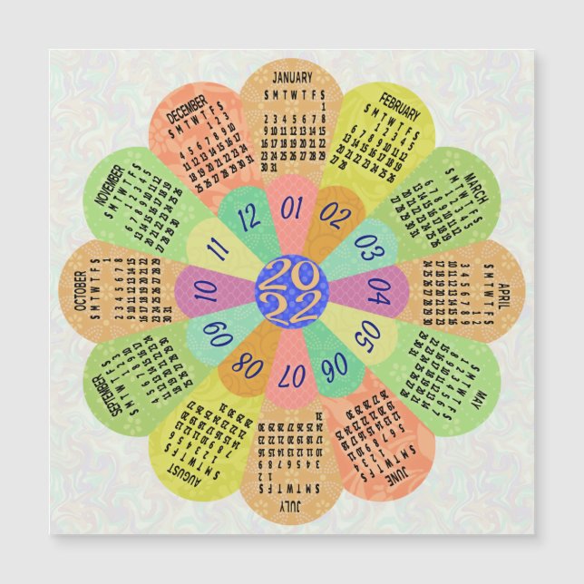 Carte Magnétique Calendrier 2022 (Voir la description pour la nouve (Devant)