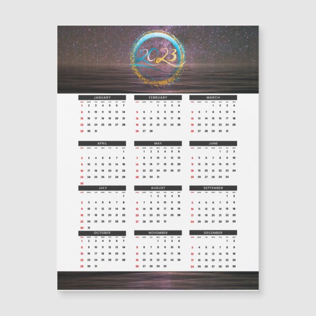 Carte Magnétique calendrier 2023  (Devant)