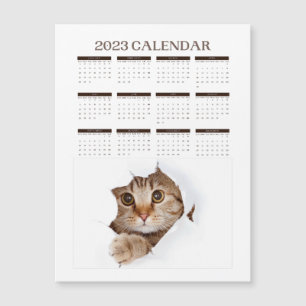 CARTE MAGNÉTIQUE CALENDRIER 2023 MIGNON CHAT