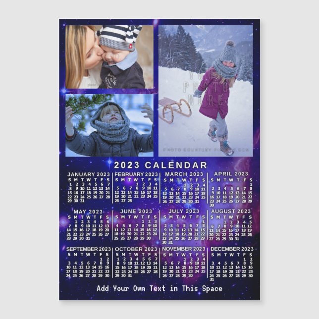 Carte Magnétique Calendrier 2023 (Voir la description pour la versi (Devant)