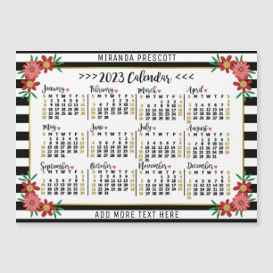 Carte Magnétique Calendrier 2023 (Voir la description pour la versi