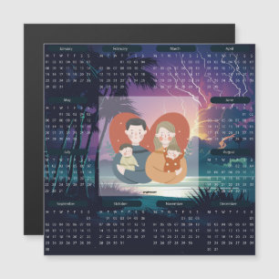 Carte Magnétique Calendrier 2024 du tonnerre et de la foudre