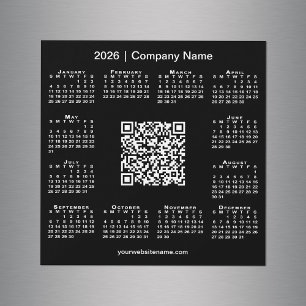 Carte Magnétique Calendrier 2026 Code QR personnalisé Entreprise Ai