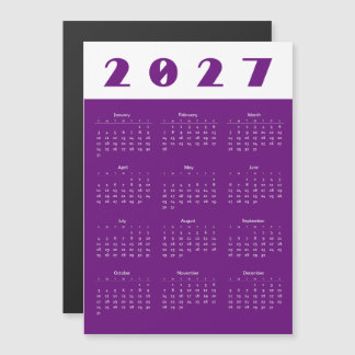 Carte Magnétique Calendrier 2027