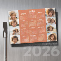 Calendrier - 8 Photos Basic Terra Cotta White Magn