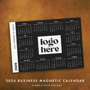 Carte Magnétique Calendrier couleur personnalisé 2026 de marque pro