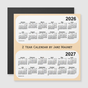 Carte Magnétique Calendrier de 2 ans 2026-2027 sur le blé par Janz 