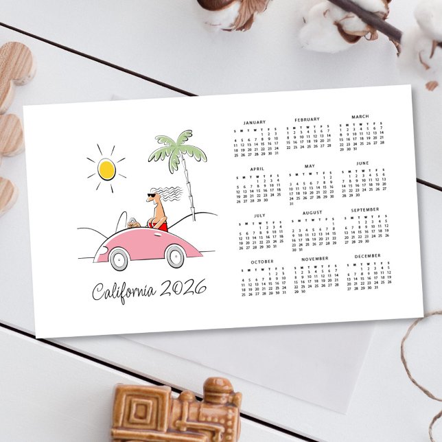 Carte Magnétique Calendrier de Californie 2026 (Créateur téléchargé)