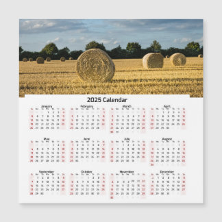 Carte Magnétique Calendrier des balles de foin