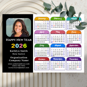 Carte Magnétique Calendrier des couleurs 2026 Vacances US Entrepris